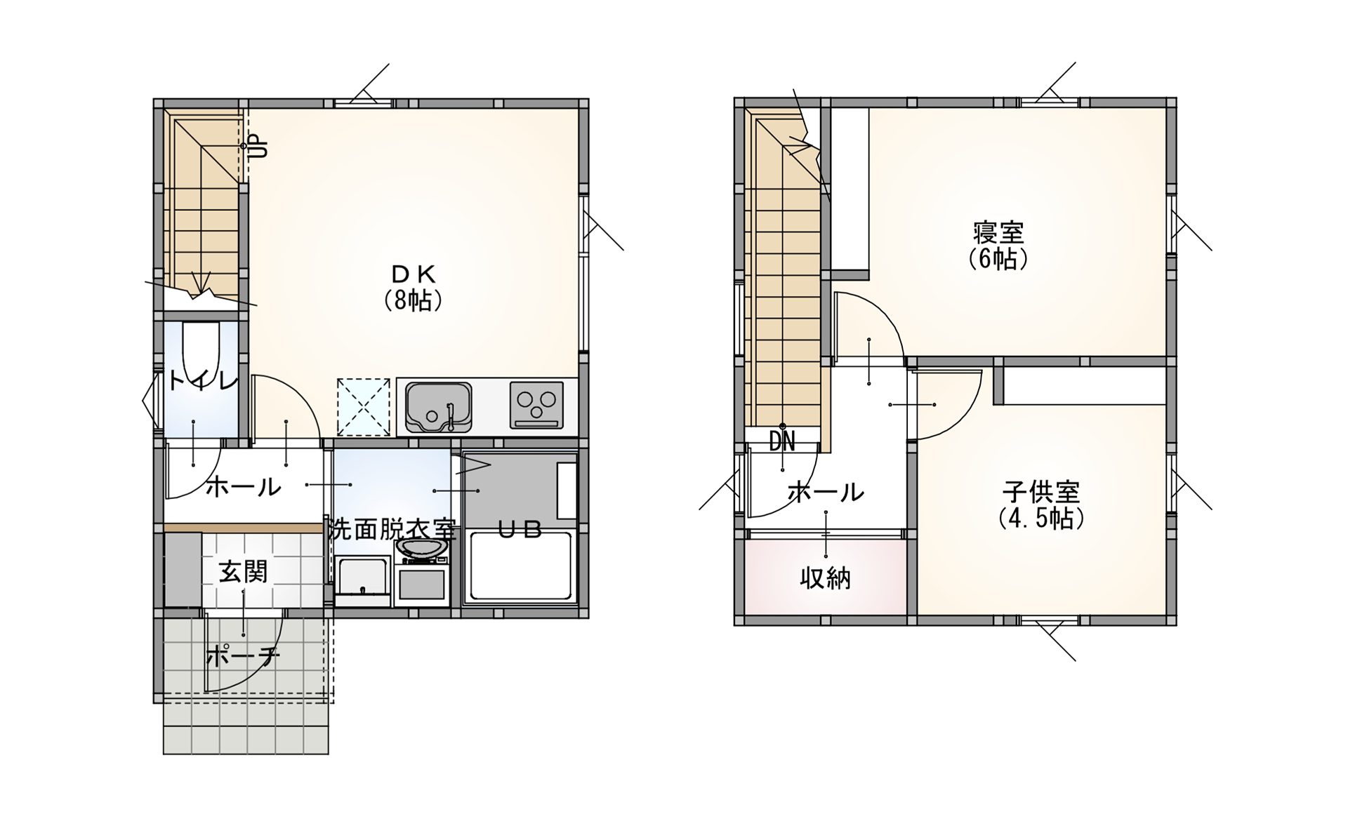 0049 2DK【1位】2階建てでもコンパクトな生活が叶う無駄のないおうち